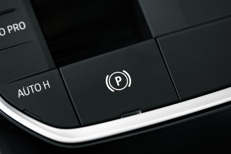 Buttons panel of the car on the dashboard