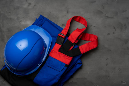 Top view of uniform of construction workerの写真素材