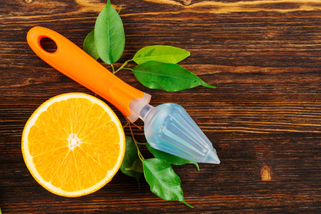 Sliced into pieces juicy ripe oranges close upの写真素材