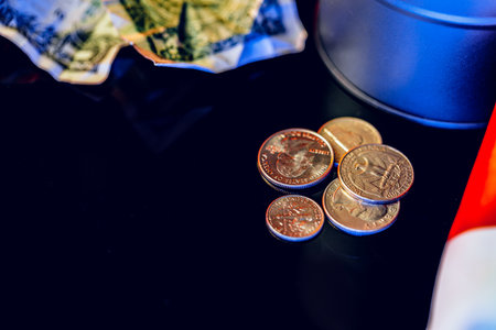 Oil industry crisis concept. Oil barrel with american dollar