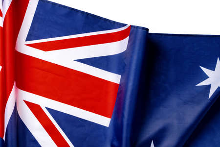 National flag of Australia, fabric textile background