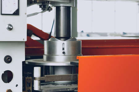 Metal production equipment at the cable plantの写真素材