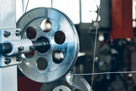 Process of cable production in a factoryの写真素材