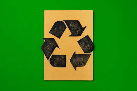 Concept of paper recycling, eco friendly consumerism