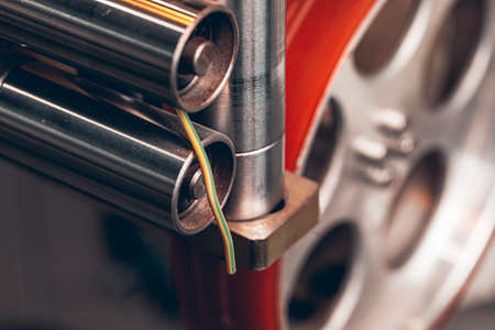 Process of cable production in a factory