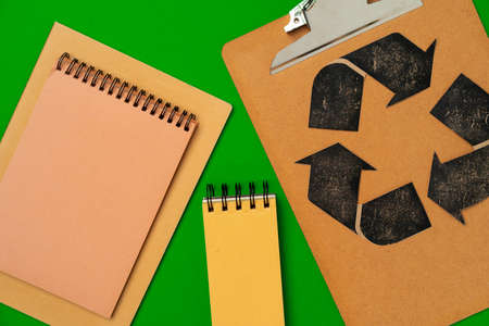 Concept of paper recycling, eco friendly consumerism