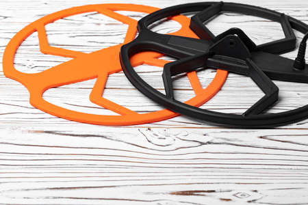 Search coil of the metal detector top viewの写真素材