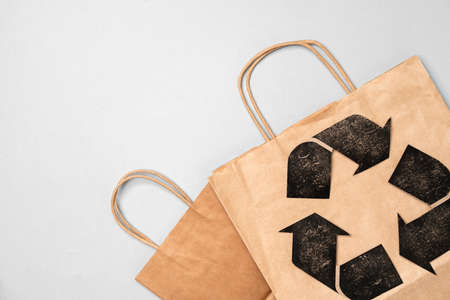Concept of paper recycling, eco friendly consumerism