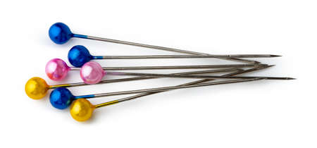 sewing needles isolated on a white background