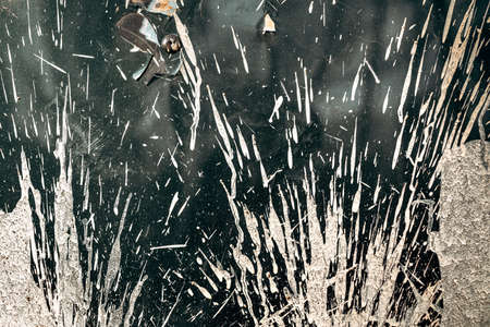 Offroad car side stained in mud close up