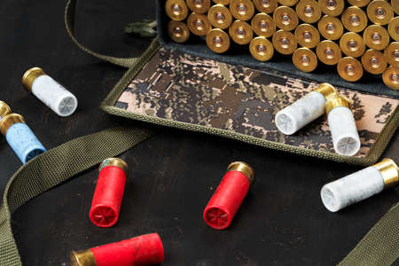 Set of cartridges for a hunting shotgun