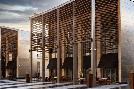 Dubai, United Arab Emirates - MARCH, 2020: Buildings of JBR, Jumeirah Beach Residenceのeditorial素材