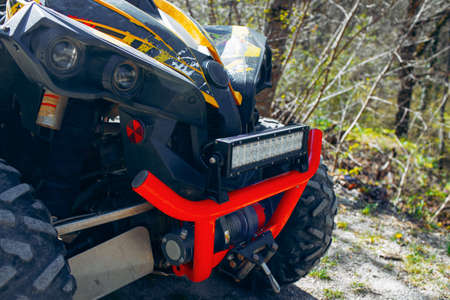 Details of Atv quad bike close upの写真素材