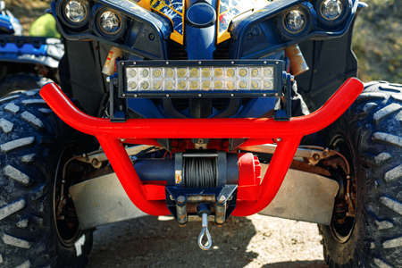 Details of Atv quad bike close up