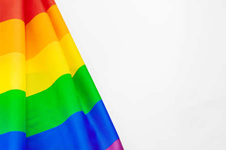 lgbt pride rainbow flag isolated on white