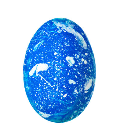 Colorful Easter Egg isolated on whiteの写真素材