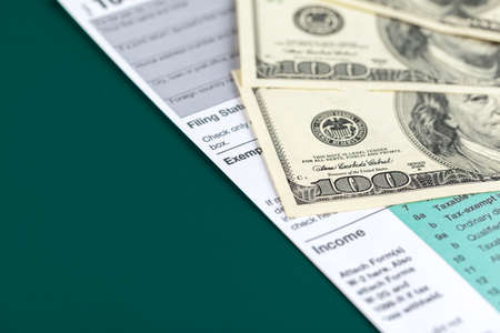 U.S. Individual income tax return.の写真素材