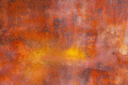 Rusty metal wall, old sheet of iron for background