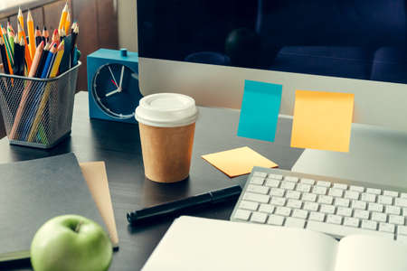 Interior of a modern office working place