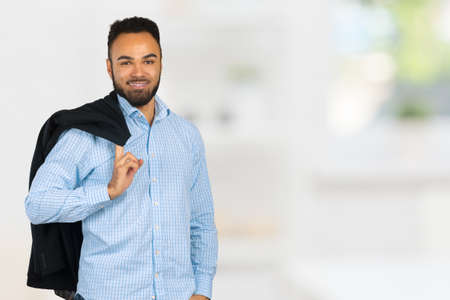 Handsome cheerful african american executive business manの写真素材