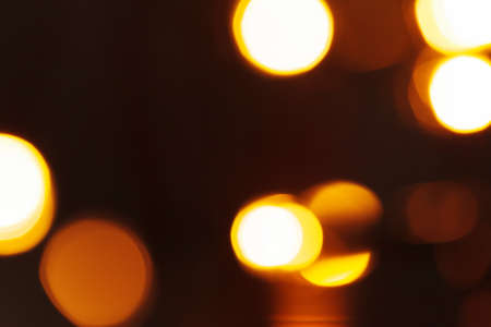 Bokeh light of holiday garland close upの写真素材