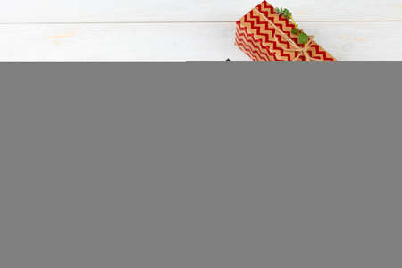 Letter to Santa Claus with sealing wax stamp on wooden table