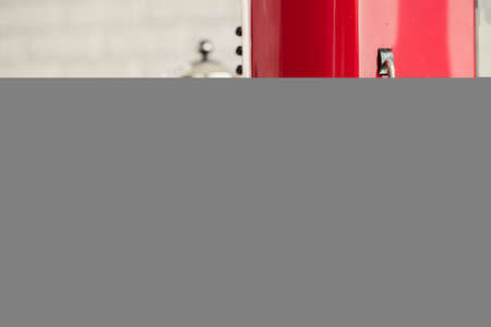 Cup of tea or coffee on modern kitchen background