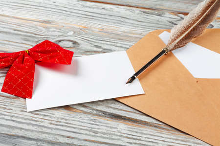 To do list for new year, christmas concept writing on wooden backgroundの写真素材