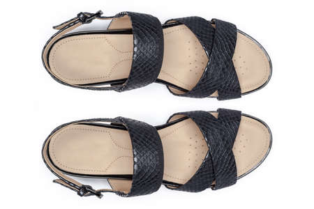 Boots isolated on white background. Top view.の写真素材