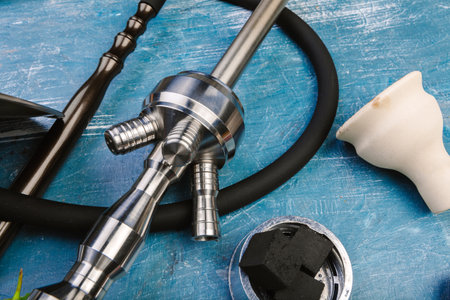 Hookah parts, smoking hookah concept.