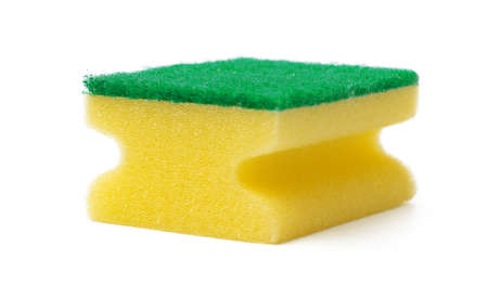 Sponge for dish cleaning isolated on white background