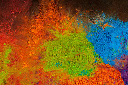 Colorful background made of Indian colorful dyes