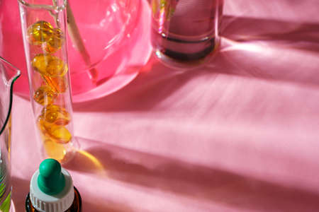 Alternative medicine concept. Natural herbal homeopathic medicine
