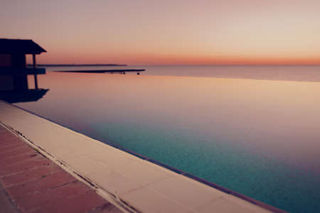Colorful dawn over the sea. Scenic sunset