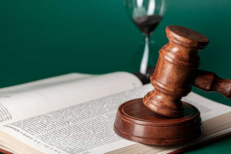 Mallet of a judge, close up shot