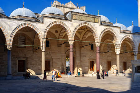 ISTANBUL, TURKEY October 23, 2021: Panoramic view of the Suleymaniye Mosque