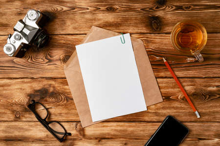 planning travel and wanderlust, summer vacation concept list with space for text.の写真素材