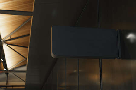Cafe blank signboard on the street mock up
