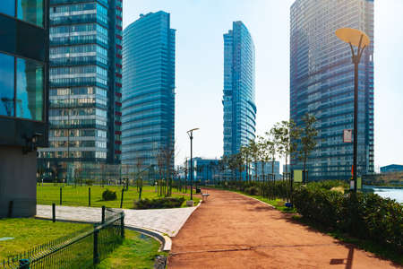 View of modern residential buildings in Esenyurt, Istanbulの写真素材