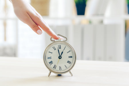 Alarm clock. Time to wake up.の写真素材