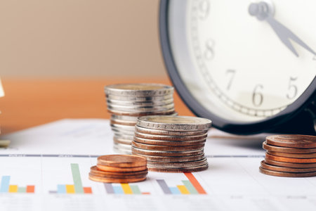 Accounting in office. Business finance and accounting concept