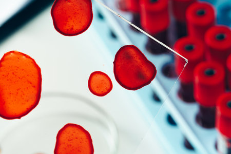 Medical equipment for blood test close upの写真素材