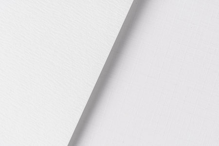 Pile of white carton paper sheets with copy spaceの写真素材