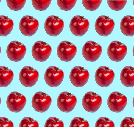 Colorful fruit pattern of fresh apples
