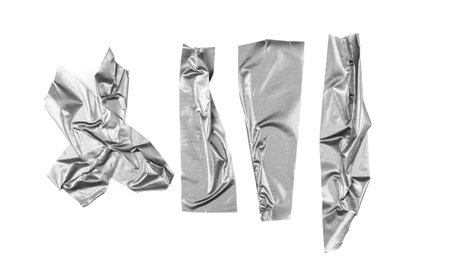 Silver tape selection isolated on white backgroundの写真素材