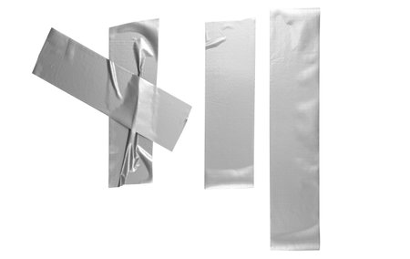 Silver tape selection isolated on white backgroundの写真素材