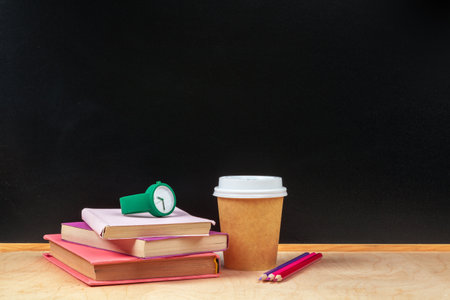 Banner Concept Back To School Alarm Clockの写真素材