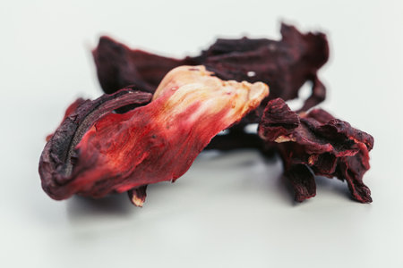Close up of Chinese red tea leavesの写真素材