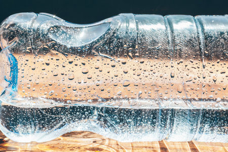 Plastic bottle of drinking water. Healthy livingの写真素材