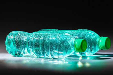 Mineral pure water bottles. Healthy living conceptの写真素材
